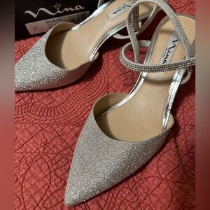 Nina silver high heels